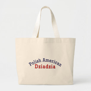 Bolsa Tote Grande Polonês Americano Dziadzia
