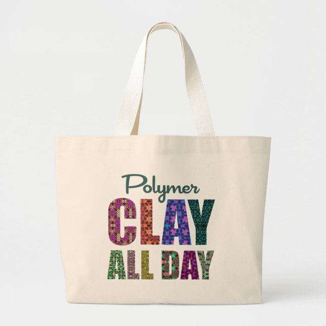 Bolsa Tote Grande Polymer Clay All Day (Frente)