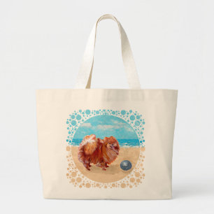 Bolsa Tote Grande Pomerânia na Orla Marítima