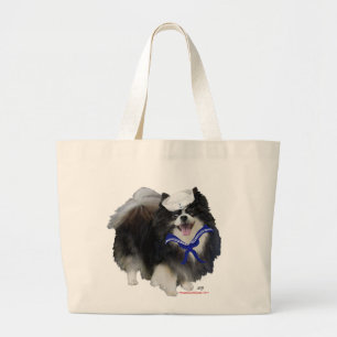 Bolsa Tote Grande Pomerânia Preto Marinheiro