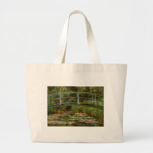 Bolsa Tote Grande Ponte Japonesa Monet Francês Giverney