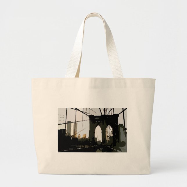 Bolsa Tote Grande Ponte Pop Art Brooklyn (Frente)