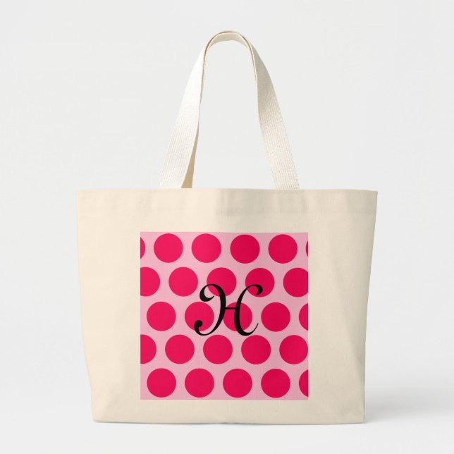 Bolsa Tote Grande Pontos de Pinkalicious (Frente)