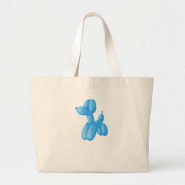 Bolsa Tote Grande Poodle azul