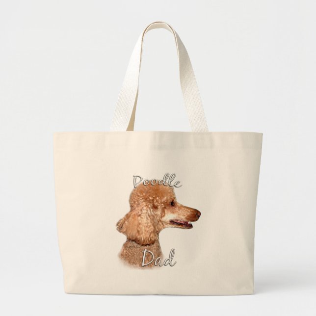 Bolsa Tote Grande Poodle (damasco) Pai 2 (Frente)