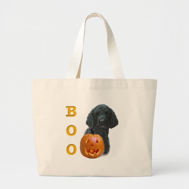 Bolsa Tote Grande Poodle (Revestido Preto) Boo (Frente)