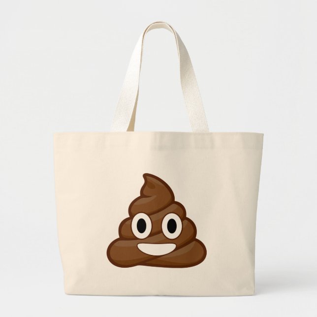 Bolsa Tote Grande poop emoji (Frente)