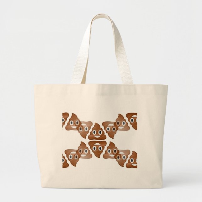 Bolsa Tote Grande poop emojis (Frente)