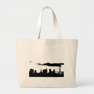 Bolsa Tote Grande Pop Art Black White NYC Nova Iorque