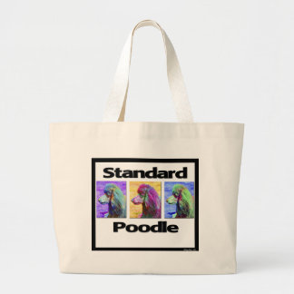 Bolsa Tote Grande Pop art da caniche padrão