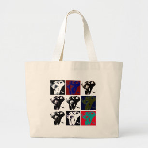 Bolsa Tote Grande Pop Art Elephants
