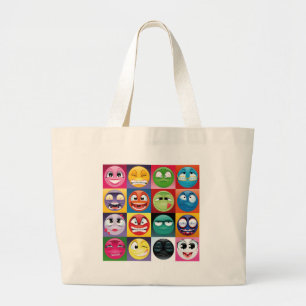 Bolsa Tote Grande pop art emojis