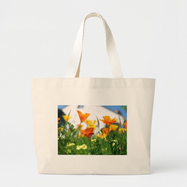 Bolsa Tote Grande Poppies da Califórnia (Frente)