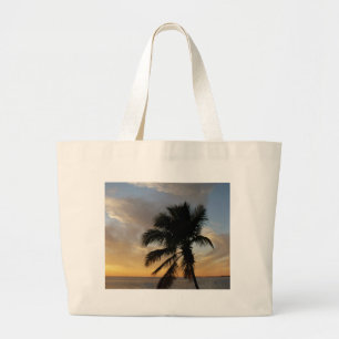 Bolsa Tote Grande Por do sol da palma