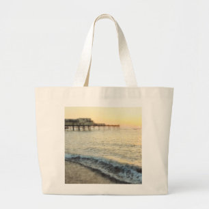Bolsa Tote Grande Por do sol em Aberystwyth
