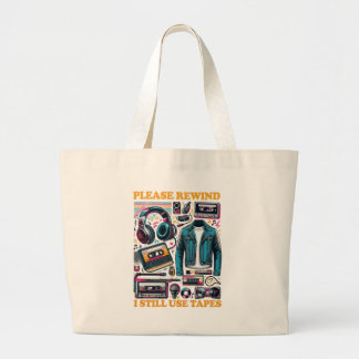 Bolsa Tote Grande Por Favor Rebobine - Eu Ainda Uso Fitas