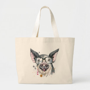 Bolsa Tote Grande Porco de tendências