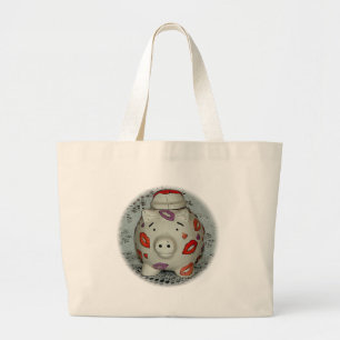 Bolsa Tote Grande Porco Lipstick adaptável