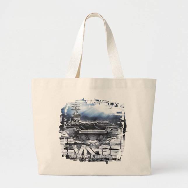 Bolsa Tote Grande Porta-aviões Dwight D. Eisenhower Tote Bag (Frente)