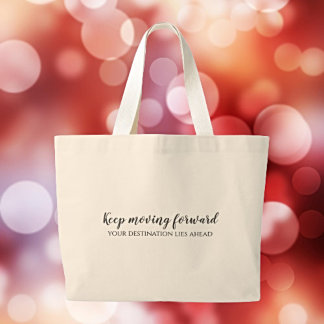 Bolsa Tote Grande Positividade Personalizada - Continue Avançando