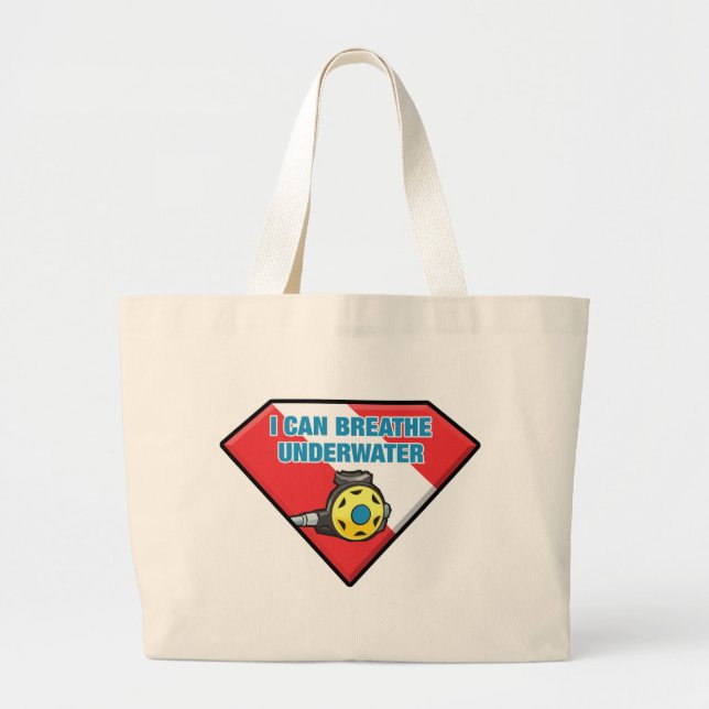 Bolsa Tote Grande Posso Respirar Debaixo d'Água (Frente)