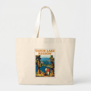 Bolsa Tote Grande Poster de viagens da Região do Lago Tahoe