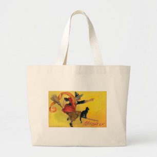 Bolsa Tote Grande Posters do clássico dos cartões do Dia das Bruxa