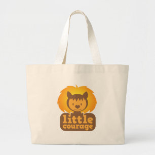 Bolsa Tote Grande Pouca coragem - menino pequeno do leão