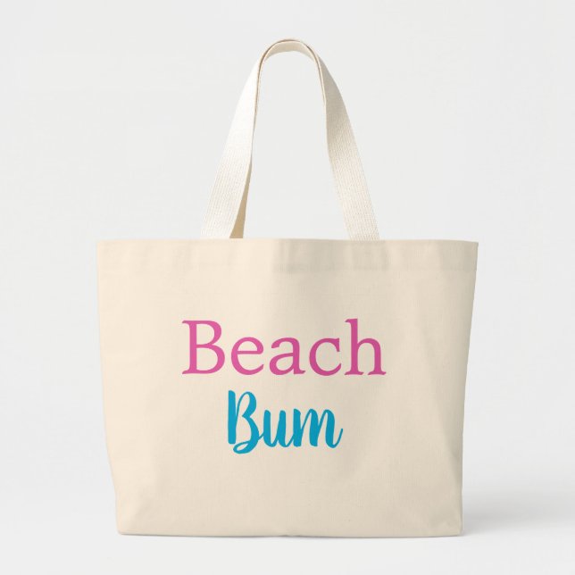 Bolsa Tote Grande Praia Bum Ocean Água Nadação Bag (Frente)