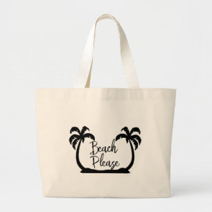 Bolsa Tote Grande Praia Por Favor Dito Engraçado Sol Verão