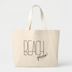 Bolsa Tote Grande Praia por favor! Sacola da praia