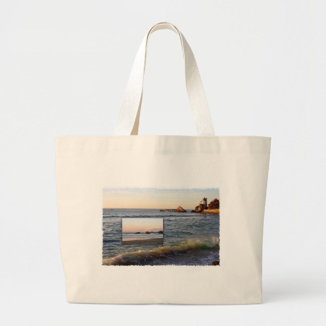 Bolsa Tote Grande Praias Sunset (Frente)