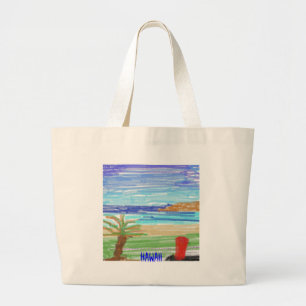Bolsa Tote Grande Prancha vermelha na praia de Kaanapali, Havaí