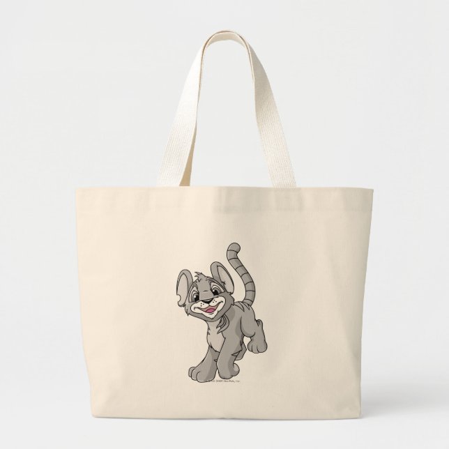 Bolsa Tote Grande Prata de Kougra (Frente)