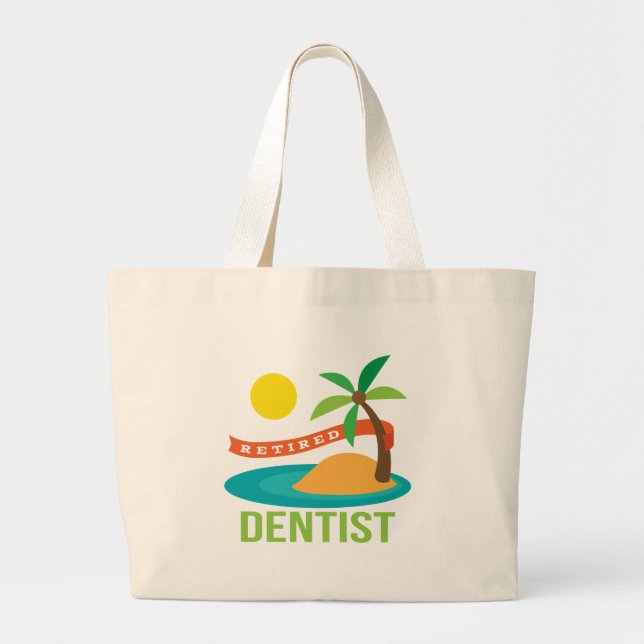 Bolsa Tote Grande Presente aposentado do dentista (Frente)