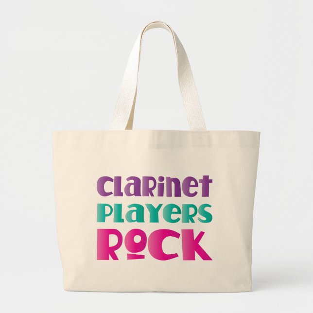 Bolsa Tote Grande Presente bonito da música rock dos jogadores do (Frente)