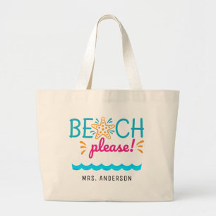 Bolsa Tote Grande Presente de Apreciação do Professor "Por Favor d