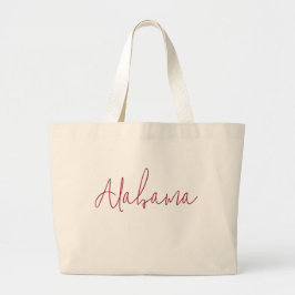 Bolsa Tote Grande Presente de Lembrança de Viagem do Alabama