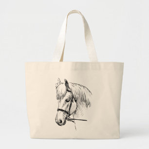 Bolsa Tote Grande Presente de Rodeio de Fazenda de Cavalo Égua Pônei