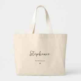Bolsa Tote Grande Presente de Tote Bag Simples Bridesmaid Personaliz
