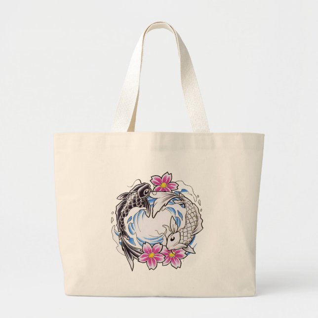 Bolsa Tote Grande Presente de Yin Yang (Frente)