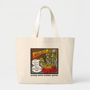 Bolsa Tote Grande Presente Engraçado de Despedida de Solteiro Louva-