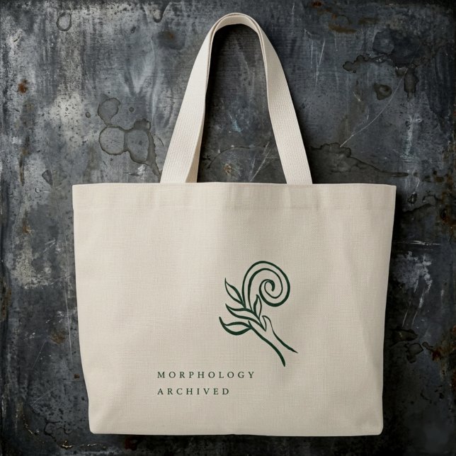Bolsa Tote Grande Presente Leitor de Jardim de Academia Dark Botânic (Criador carregado)