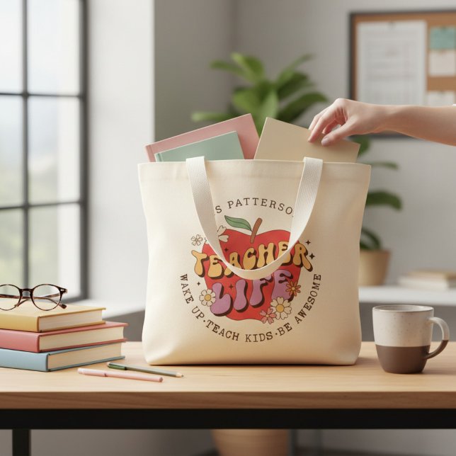 Bolsa Tote Grande Presente Personalizado de Apreciação para Vida de  (Criador carregado)