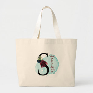 Bolsa Tote Grande Presente Personalizado de Chá de panela Floral S