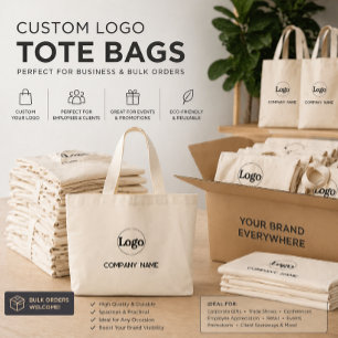 Bolsa Tote Grande Presente Promocional de Marca Comercial com Logoti