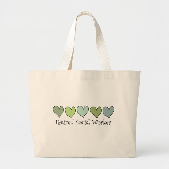 Bolsa Tote Grande Presentes aposentados do assistente social (Frente)