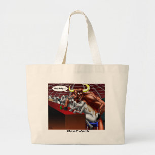 Bolsa Tote Grande Presentes Cartoon Vaca e Touro Engraçados Origens