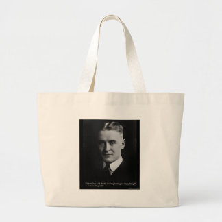 Bolsa Tote Grande Presentes da Citação "Amor/ Começo" de Scott Fitzg