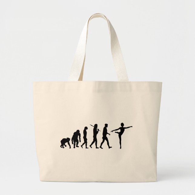 Bolsa Tote Grande Presentes da dança para o balé e dançarinos (Frente)